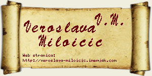 Veroslava Miloičić vizit kartica